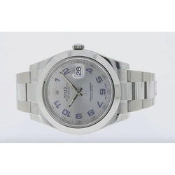 Rolex Herrenuhr Datejust Silber Arabisches Zifferblatt Date-Just 2 Edelstahl