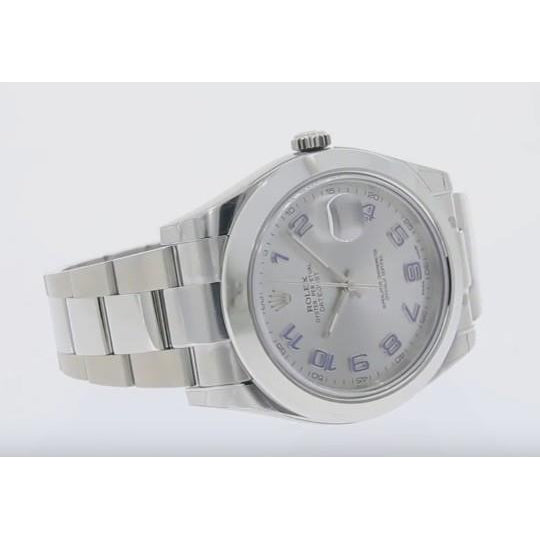 Silber Arabisches Zifferblatt Rolex