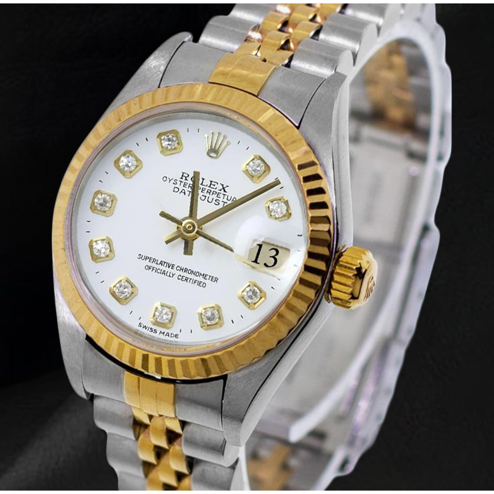 Rolex Datejust Damenuhr 26 mm Gelbgold & Edelstahl Jahr 2002