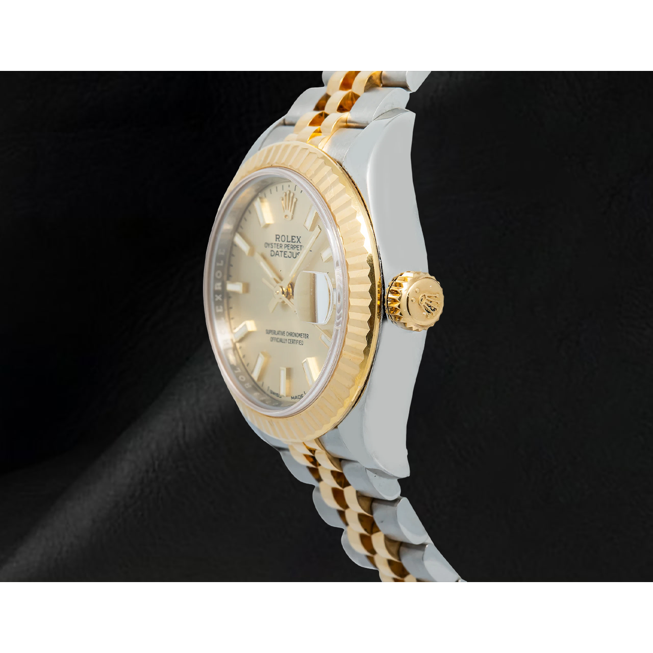 Rolex Damen Datejust 28 mm 279173 Champagnerfarbenes Leuchtzifferblatt