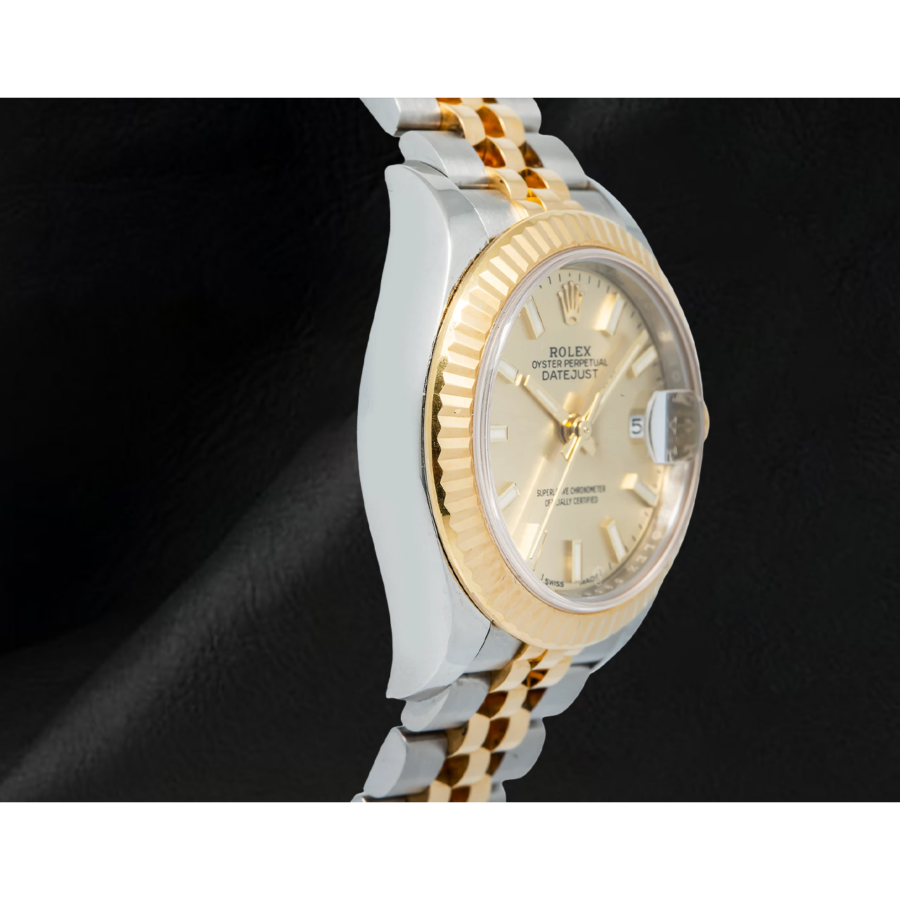 Rolex Damen Datejust 28 mm 279173 Champagnerfarbenes Leuchtzifferblatt
