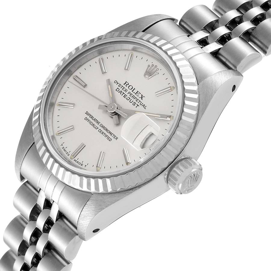 Rolex Lady-Datejust 26 mm Edelstahluhr mit silbernem Zifferblatt