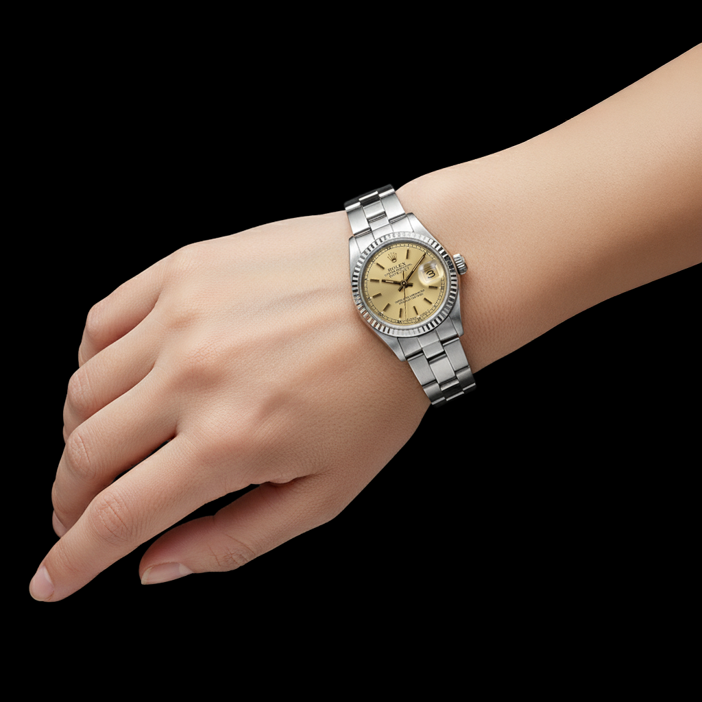 Edelstein Ring in Stainless Steel – Profilansicht
