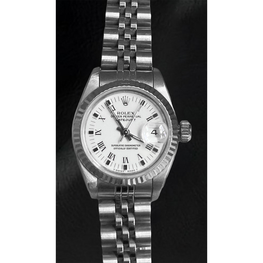 weißes römisches Zifferblatt Rolex
