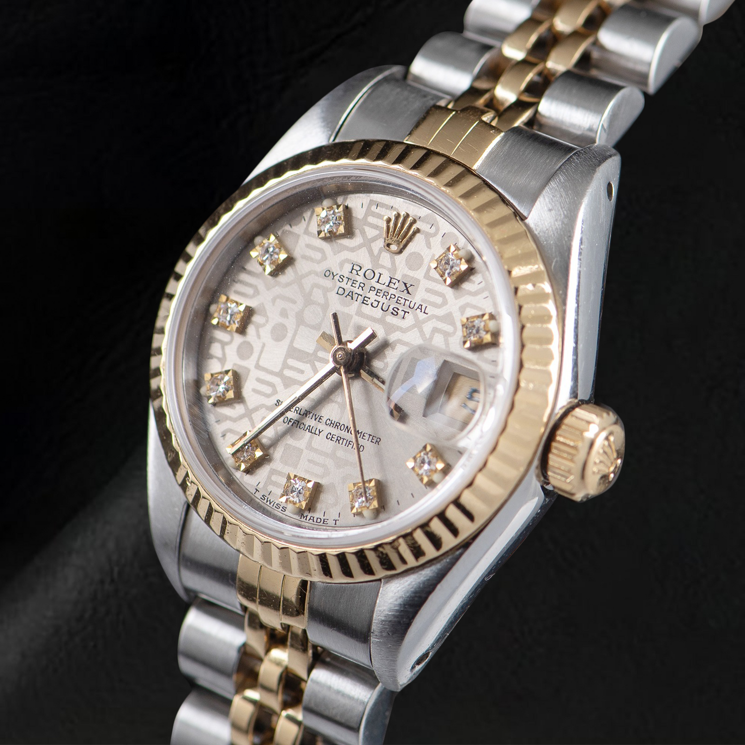 Rolex Lady Datejust 26 mm, silbernes Diamant-Jubilee-Zifferblatt, zweifarbig