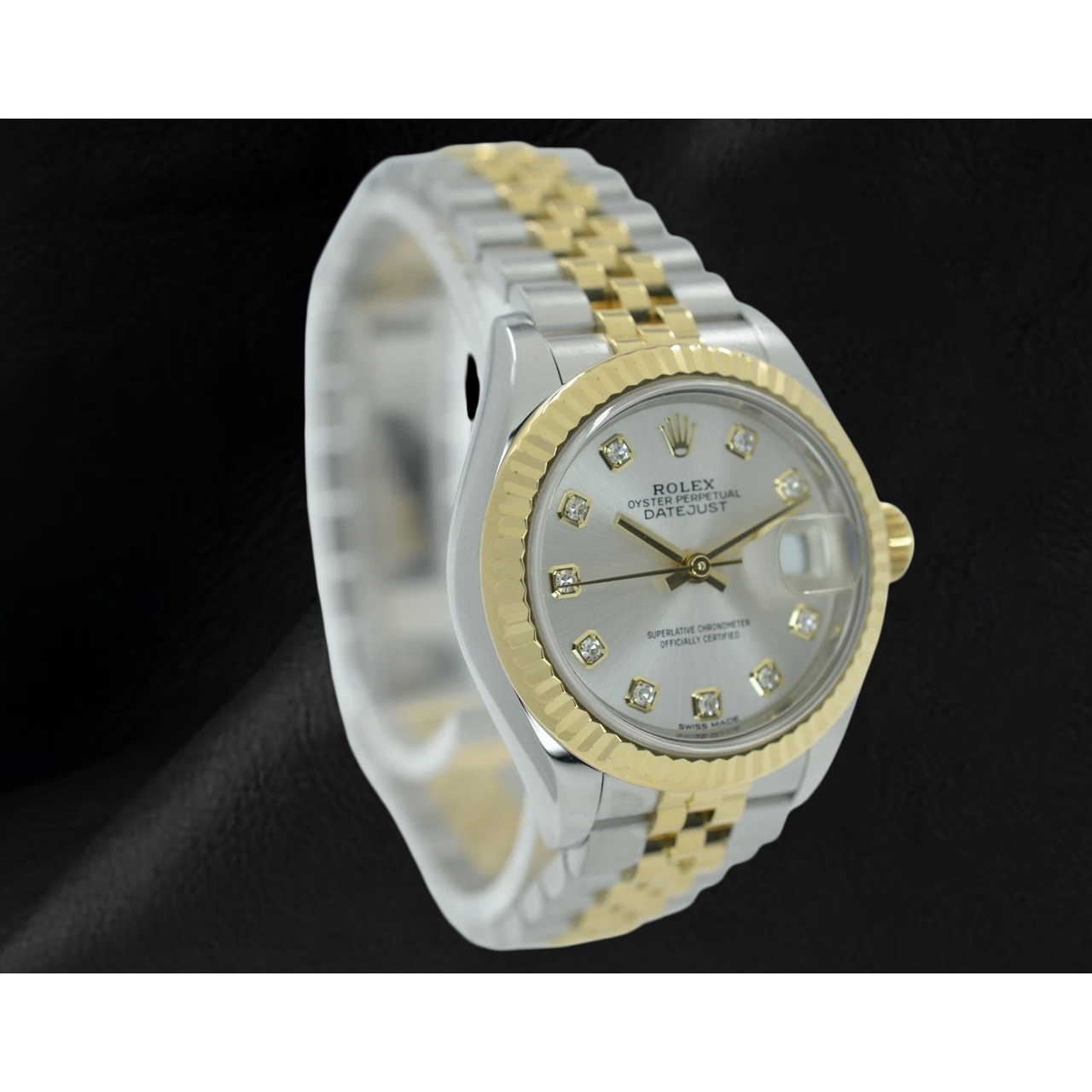 Rolex Lady Datejust 28mm 279173 Silber Diamantzifferblatt Uhr Bicolor