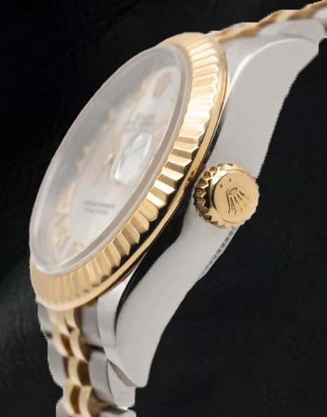 Rolex Lady-Datejust 28 mm 279173 Bicolor-Uhr mit silbernem Zifferblatt und römischen Ziffern