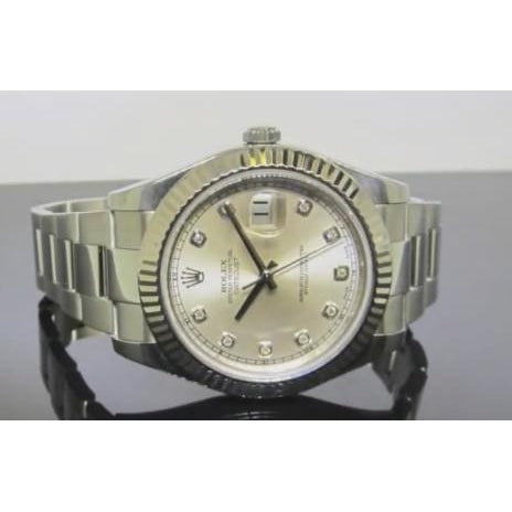Silber Diamant Zifferblatt Rolex