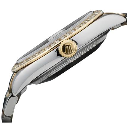 Rolex Two Tone Gold mit Südseeperle – Frontansicht