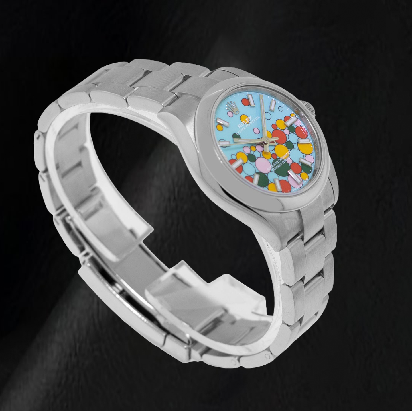 Rolex Oyster Perpetual 277200 31 mm Edelstahl Armbanduhr Türkis Celebration Zifferblatt mit Stabindizes