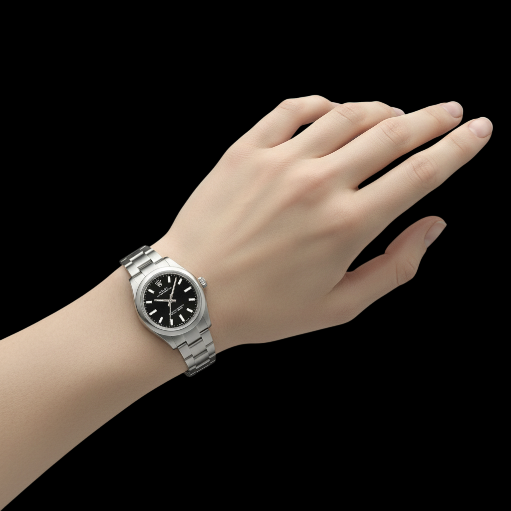 Rolex Oyster Perpetual 31 mm Damenuhr aus Edelstahl P3