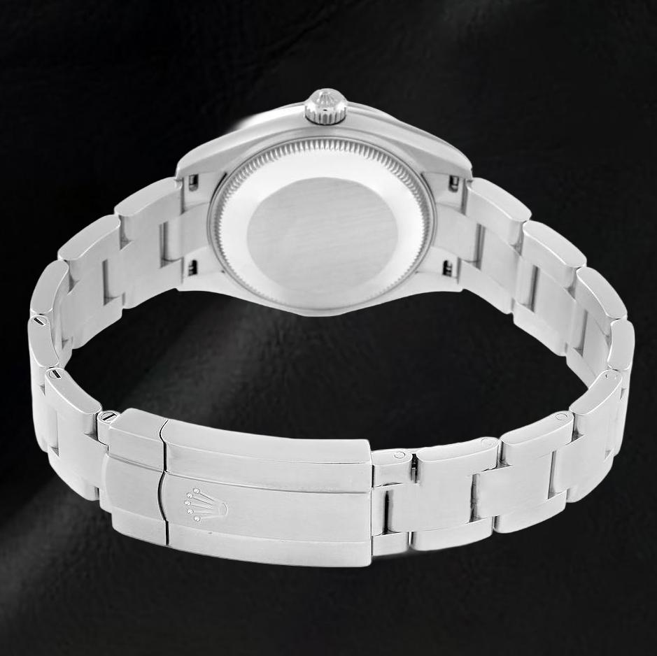 Rolex Oyster Perpetual 31 mm bonbonrosa Herrenuhr mit leuchtendem Zifferblatt aus Edelstahl