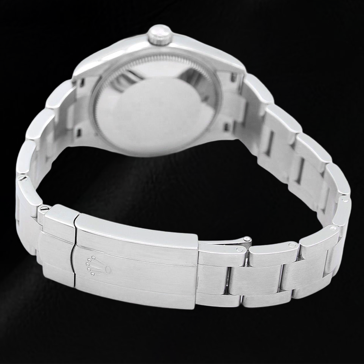 Rolex Oyster Perpetual 31 mm korallrote Herrenuhr aus Stahl mit leuchtendem Zifferblatt