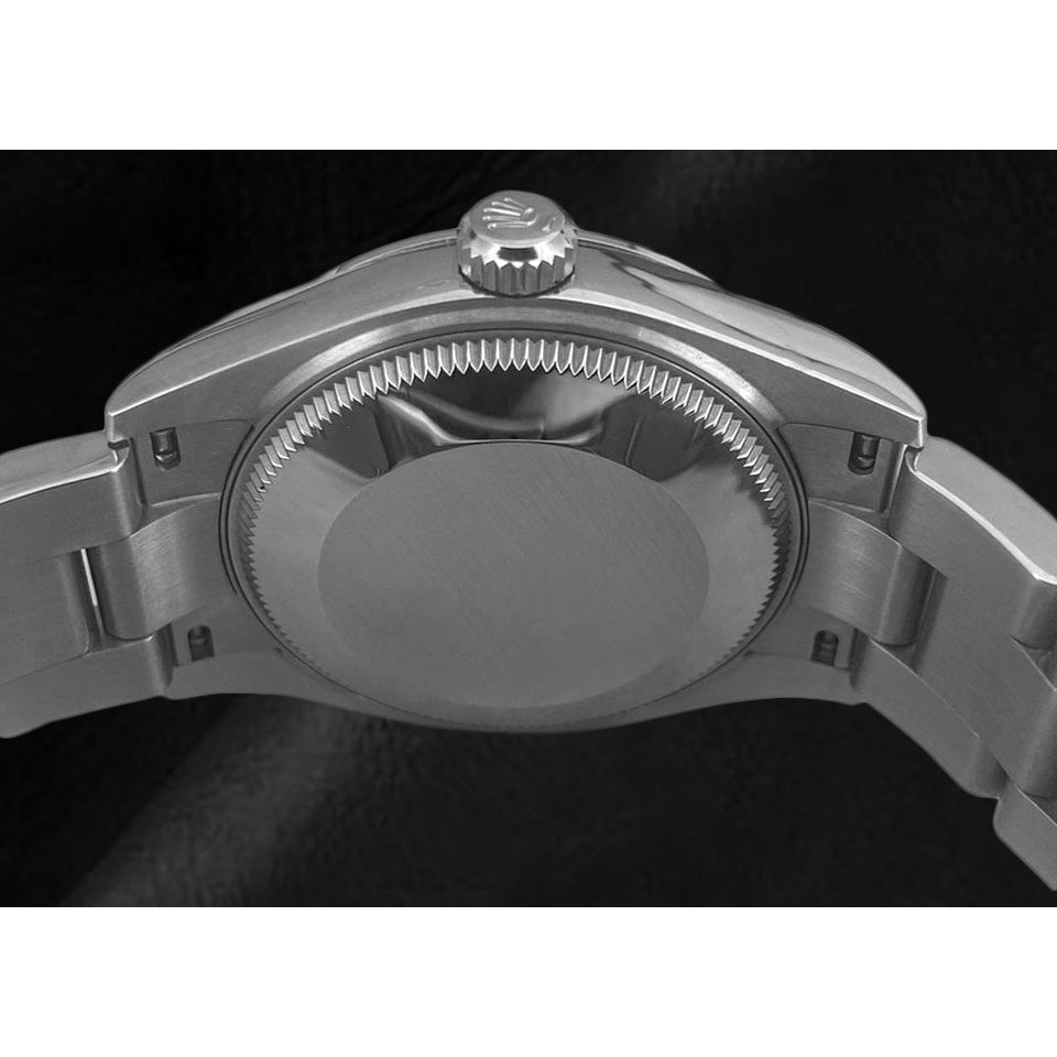 Rolex Oyster Perpetual Damenuhr aus Stahl mit Tiffany-Leuchtzifferblatt, 31 mm