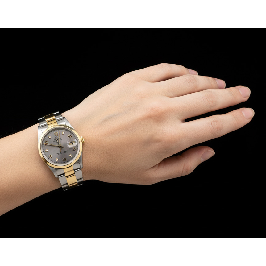Edelstein Ring in Sterling Silver Two Tone Gold – Profilansicht