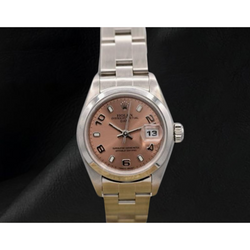 Rolex Oyster Perpetual Damenuhr 26 mm Jahr 2002 Rosa Arabisches Zifferblatt