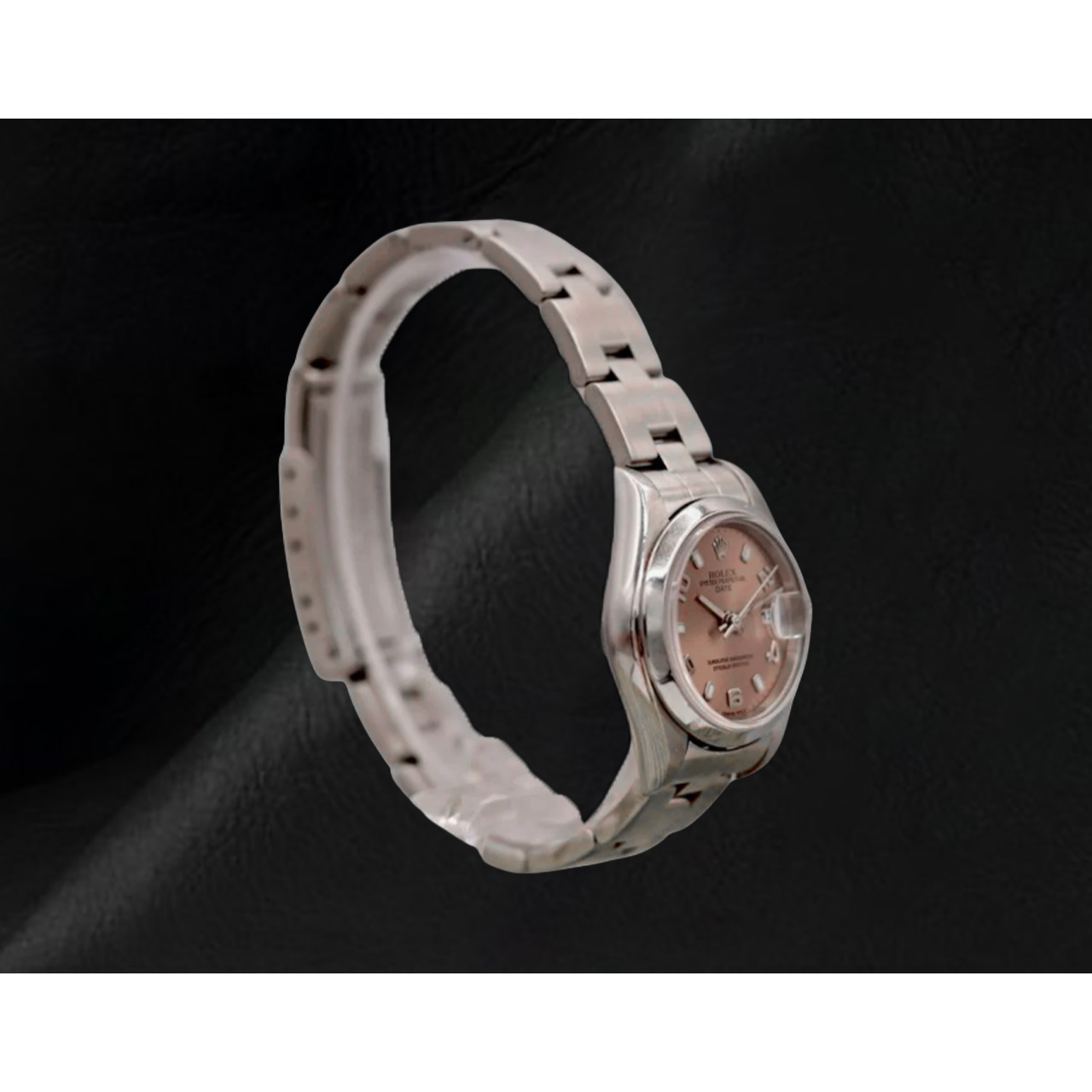 Rolex Oyster Perpetual Damenuhr 26 mm Jahr 2002 Rosa Arabisches Zifferblatt