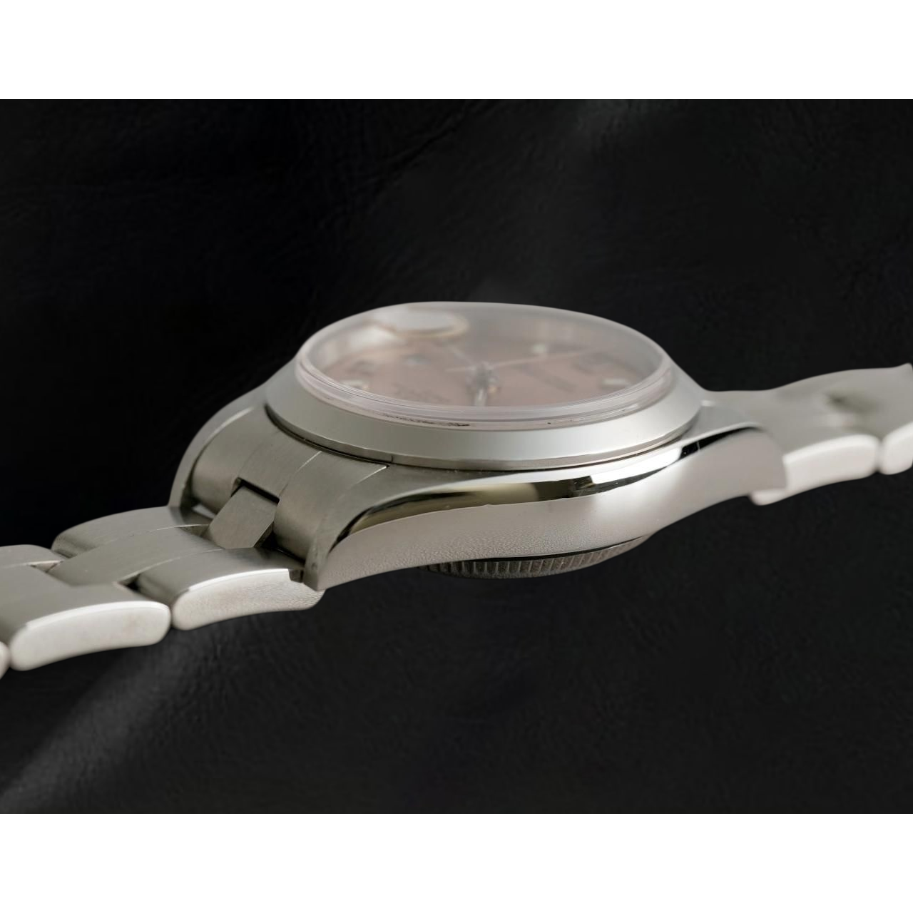 Rolex Oyster Perpetual Damenuhr 26 mm Jahr 2002 Rosa Arabisches Zifferblatt
