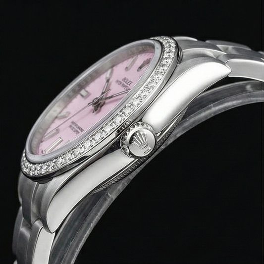 Rolex Oyster Perpetual Vereist Lünette Damenuhr aus Edelstahl