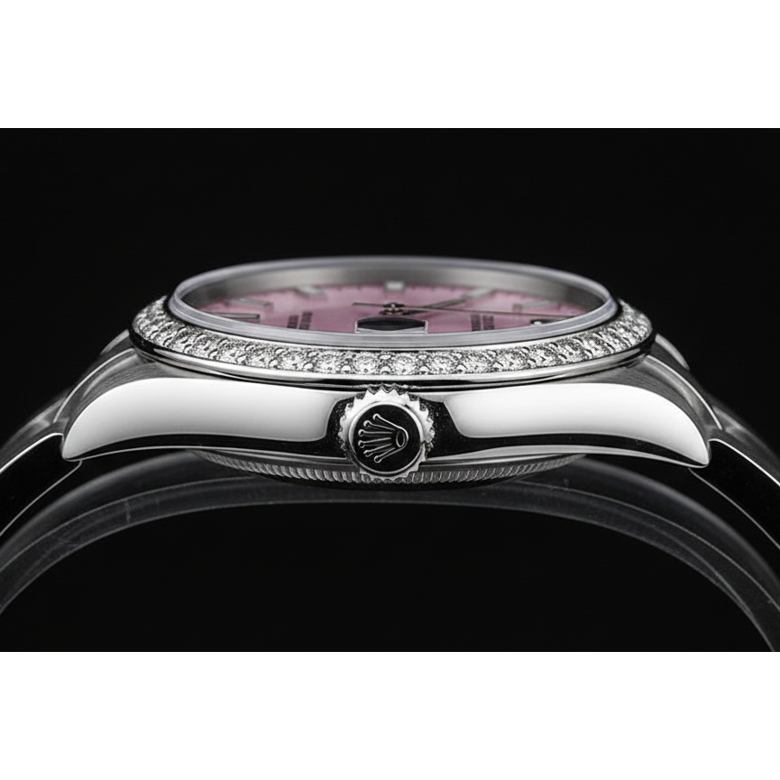 Rolex Oyster Perpetual Vereist Lünette Damenuhr aus Edelstahl