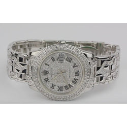 Rolex Perlenmeister 29 mm Uhr 10 Karat Ausgefroren Brauch Diamant
