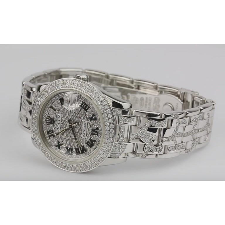 Rolex Perlenmeister 29 mm Uhr 10 Karat Ausgefroren Brauch Diamant1