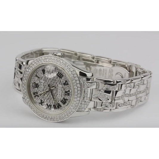 Rolex Perlenmeister 29 mm Uhr 10 Karat Ausgefroren Brauch Diamant1