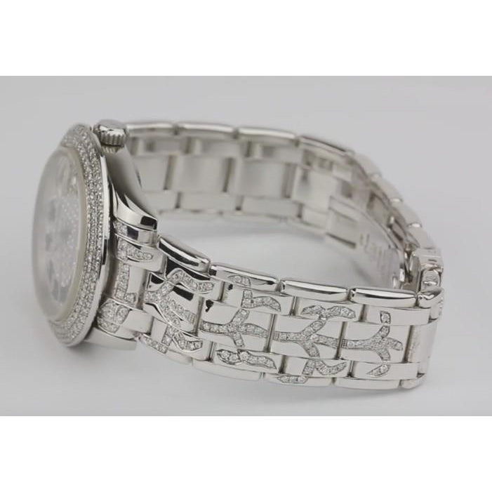 Rolex Perlenmeister 29 mm Uhr 10 Karat Ausgefroren Brauch Diamant2