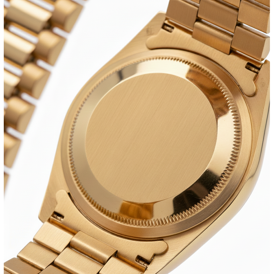 Rolex Präsidentenstil Uhr, blaues Diamant-Zifferblatt, Lünette, Datejust Gelbgold