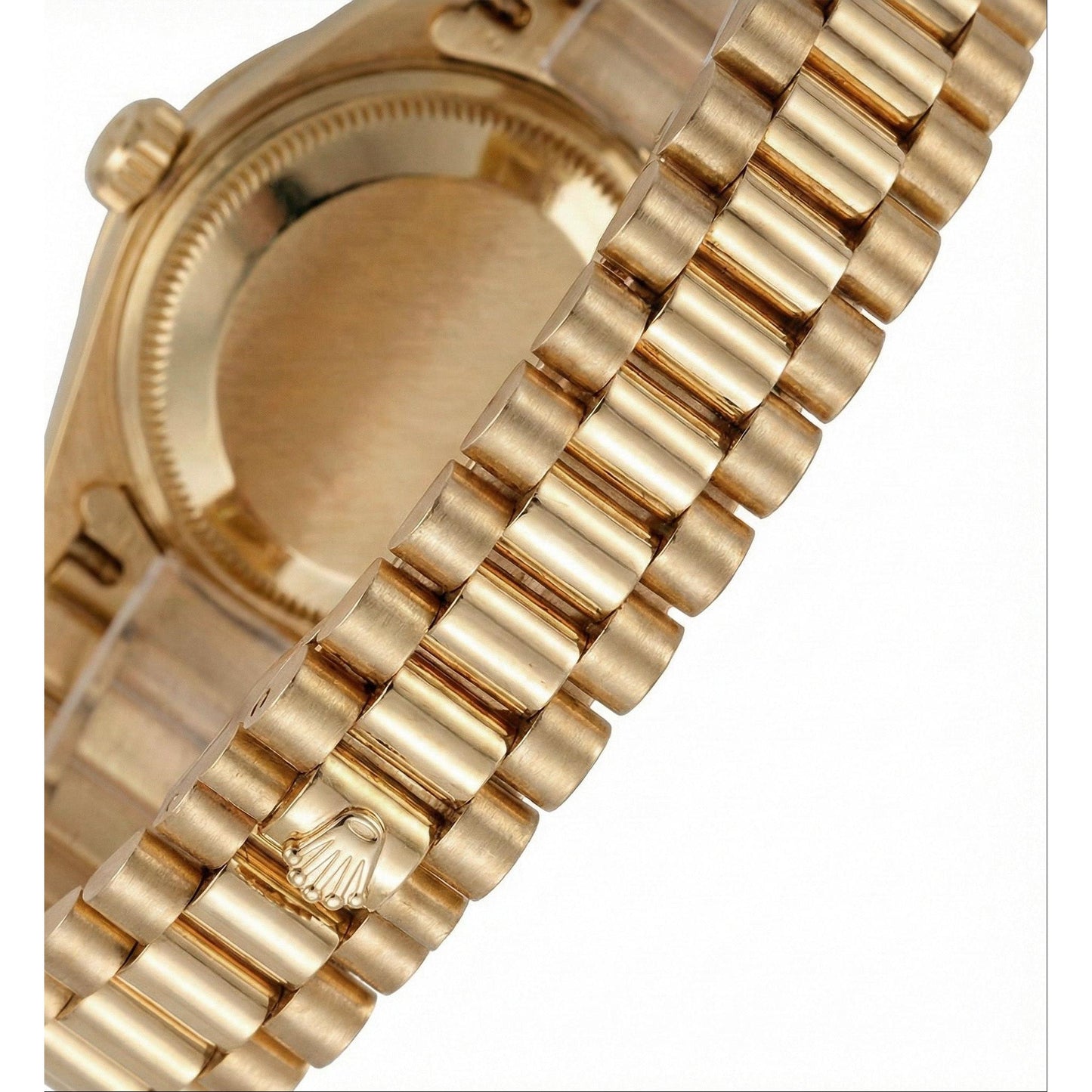 Rolex Präsidentenstil Uhr, blaues Diamant-Zifferblatt, Lünette, Datejust Gelbgold