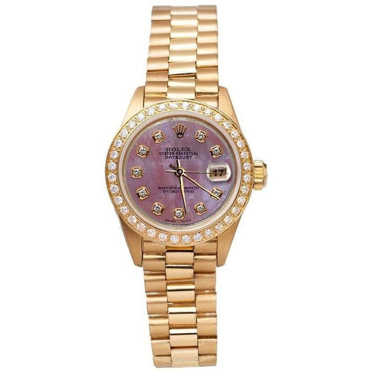Rolex Präsidentenstil Perlmutt-Diamant-Zifferblattuhr
