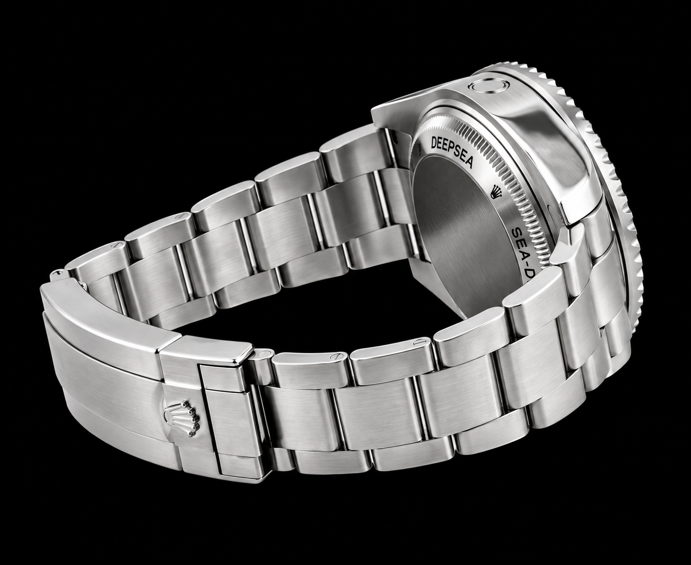 Rolex Sea-Dweller Deepsea 44 mm 116660 Uhr aus Edelstahl mit schwarzem Zifferblatt