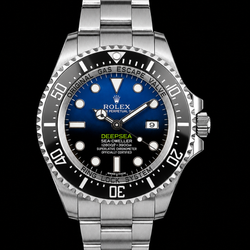 Rolex Sea-Dweller Deepsea 44 mm 116660 James Cameron Uhr, blaues Zifferblatt mit Farbverlauf, Edelstahl, Oyster-Armband