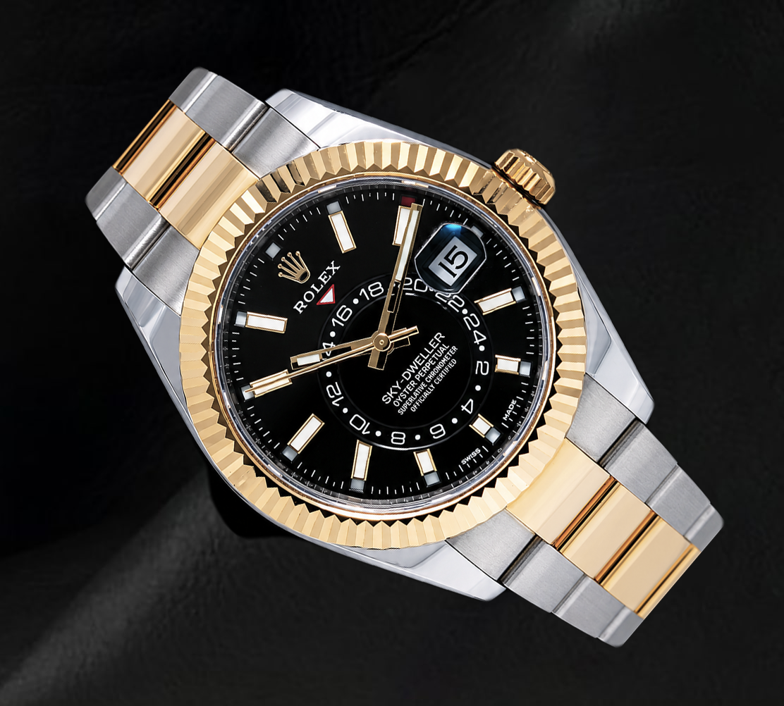 Rolex Sky-Dweller 326933 Schwarzes Zifferblatt 42 mm Bicolor Uhr