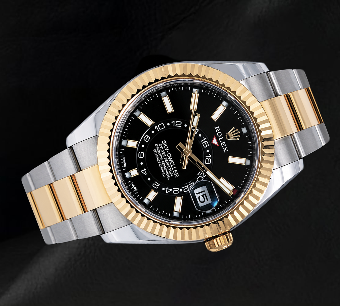 Rolex Sky-Dweller 326933 Schwarzes Zifferblatt 42 mm Bicolor Uhr