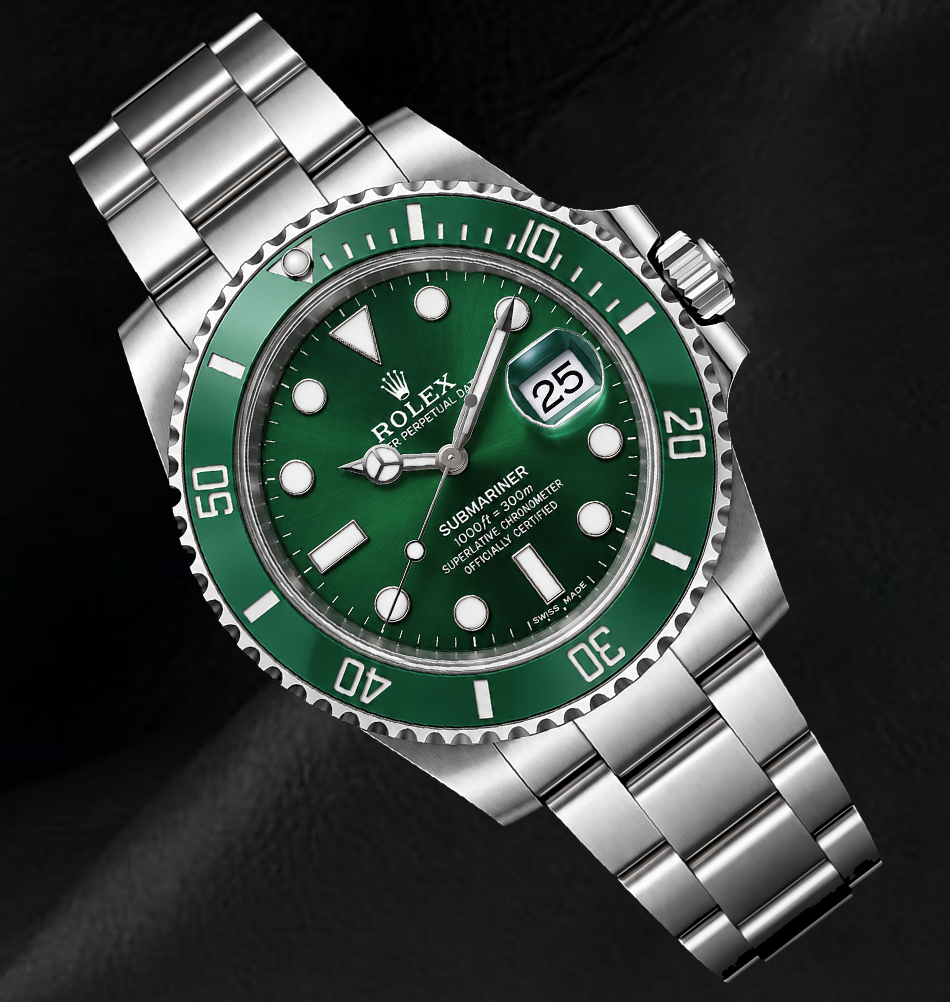 Rolex Submariner Datum 116610LV Grünes Zifferblatt 40 mm Edelstahl Uhr