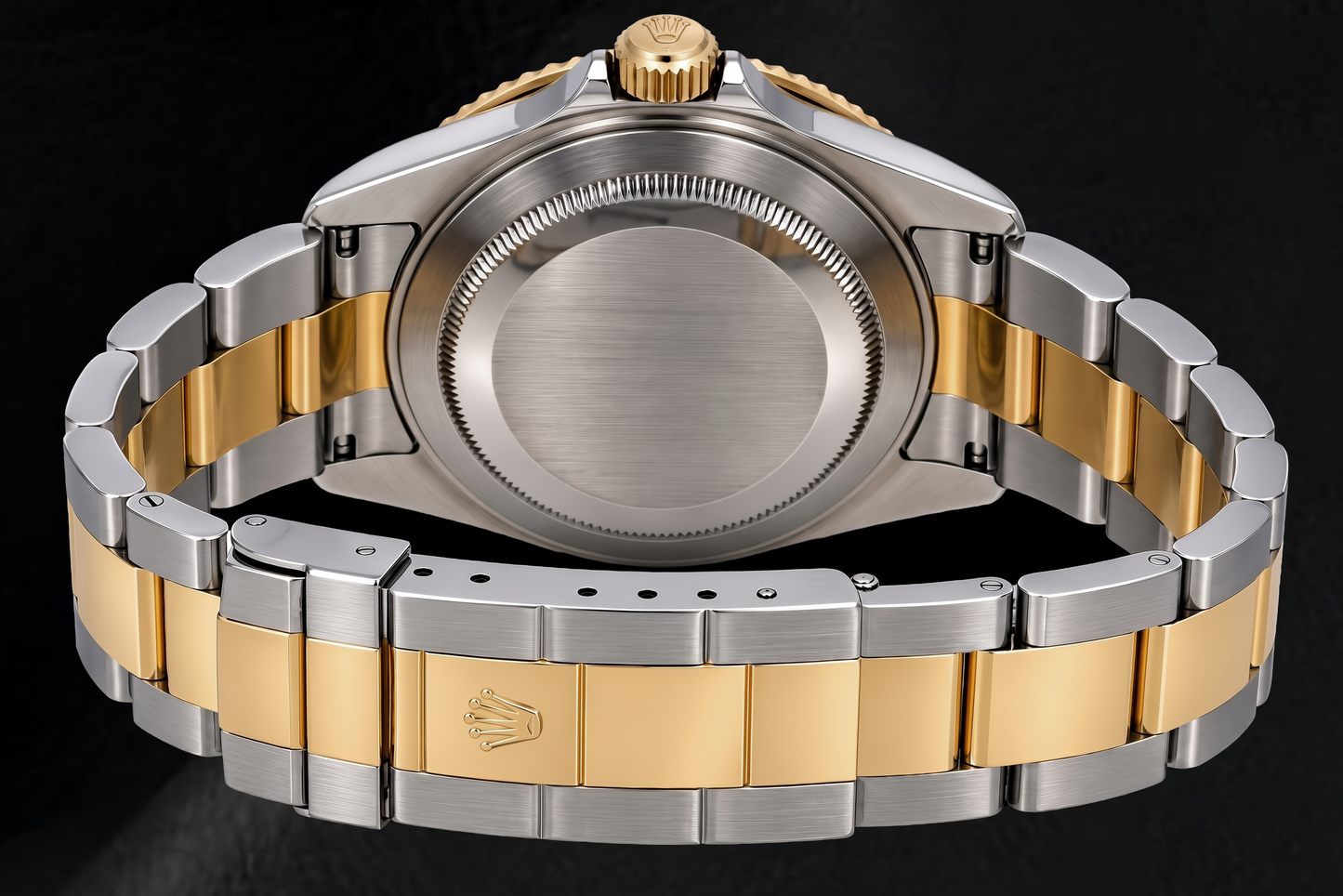 Rolex Submariner Date 16613 40 mm Bicolor-Uhr mit silbernem Diamantzifferblatt