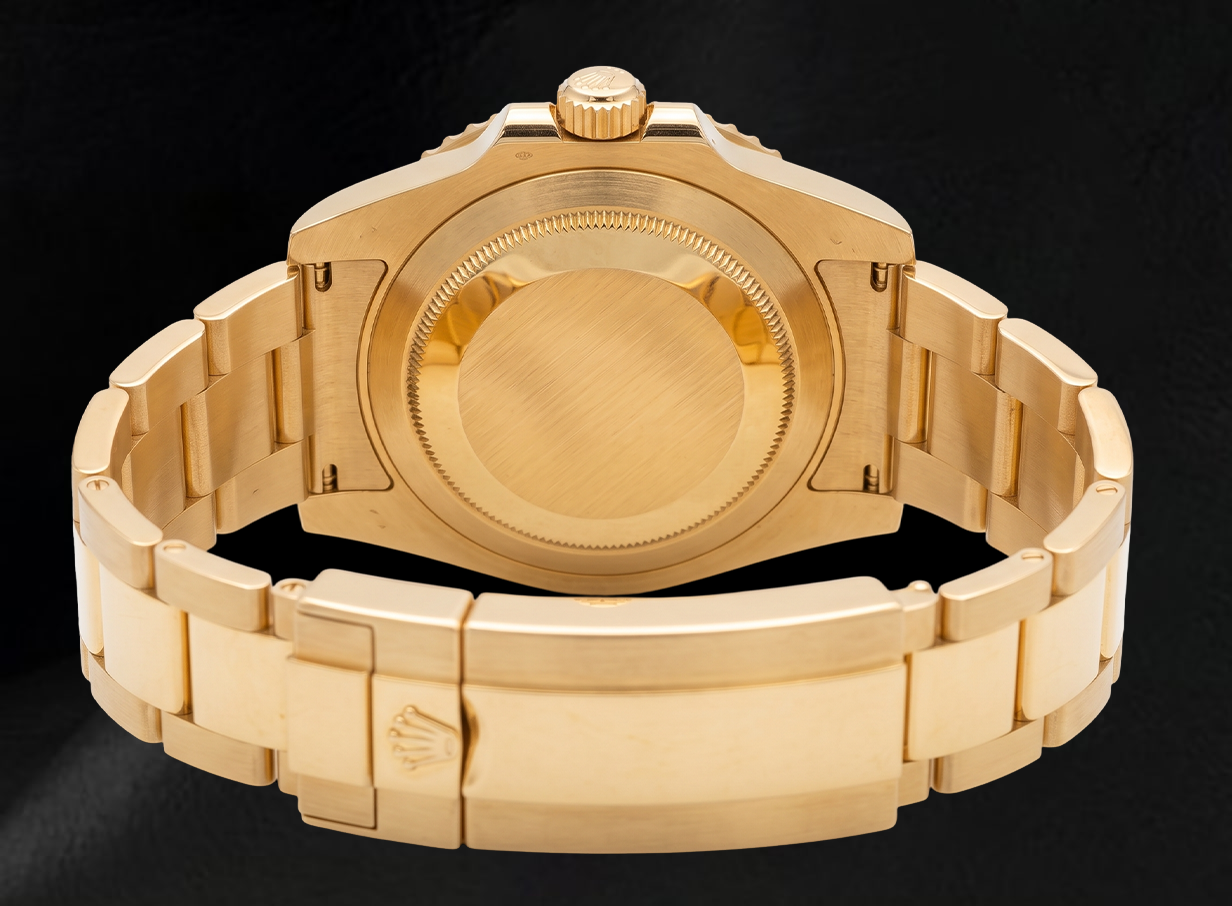 Rolex Submariner Date 40 mm 116618LB Gelbgold Uhr mit blauem Zifferblatt