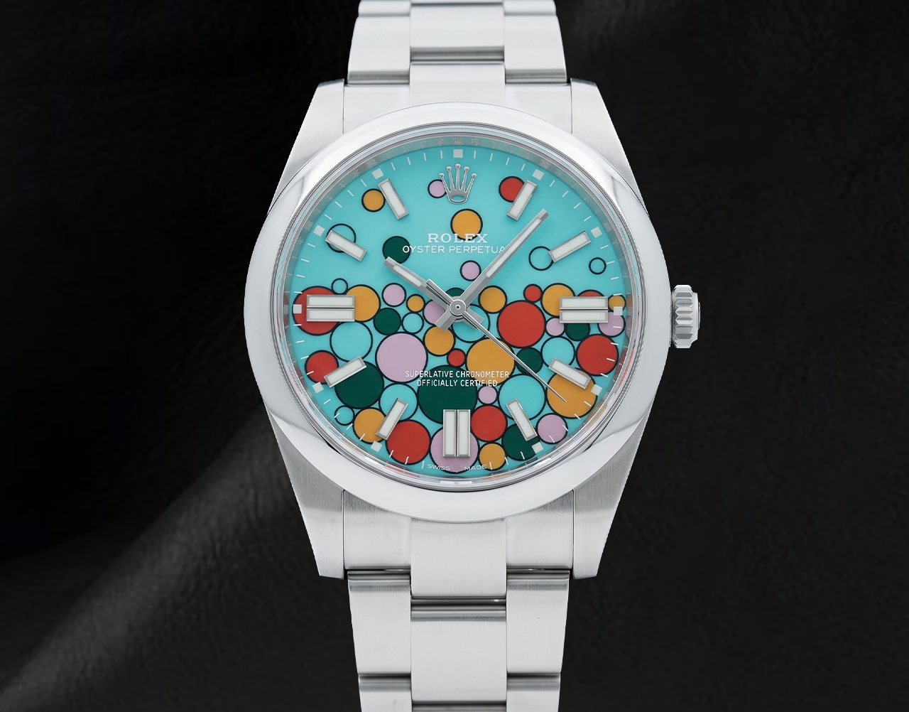 Rolex Türkises Celebration-Zifferblatt 124300 Edelstahl 41 mm Uhr