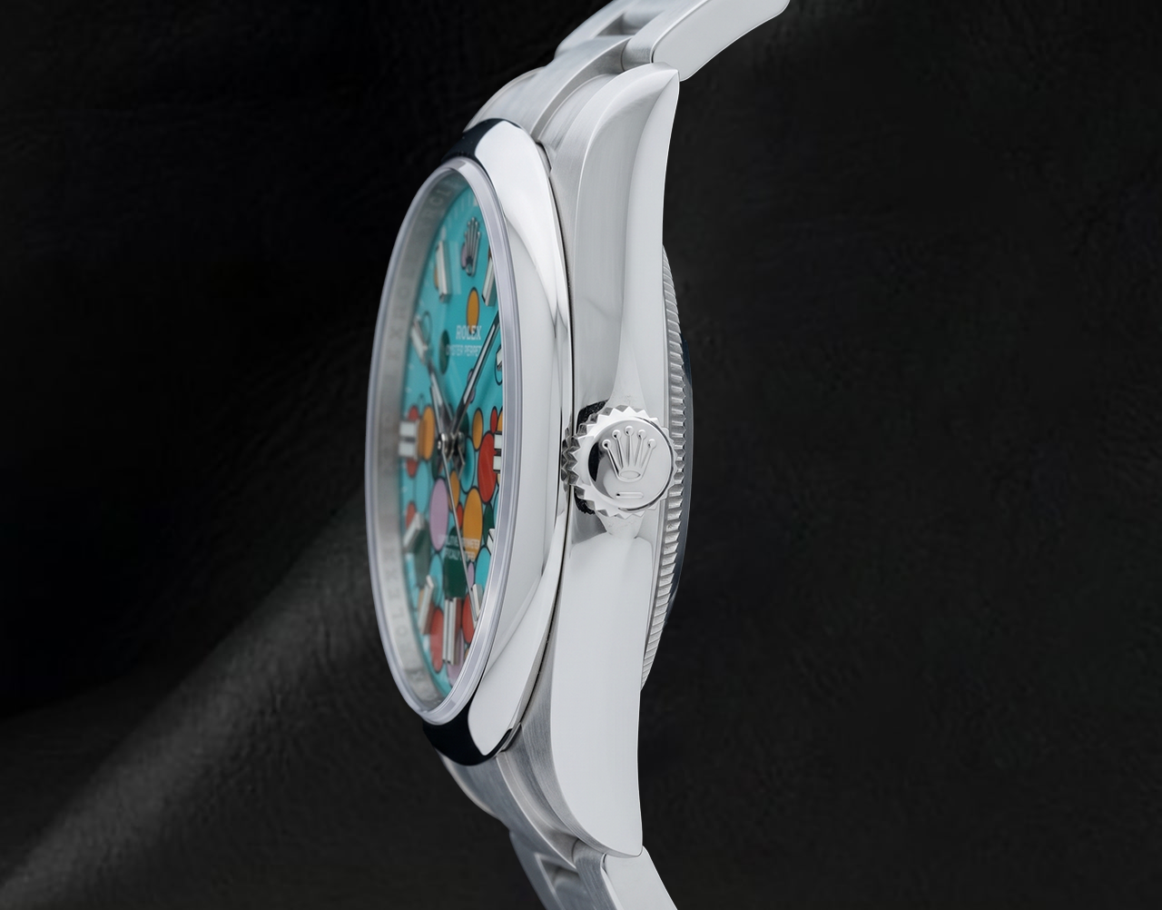 Rolex Türkises Celebration-Zifferblatt 124300 Edelstahl 41 mm Uhr