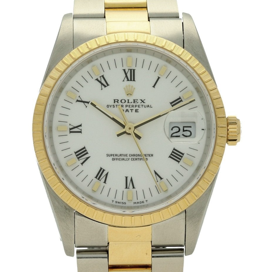 Rolex Zweifarbig Herrenuhr Oyster-Armband Mann