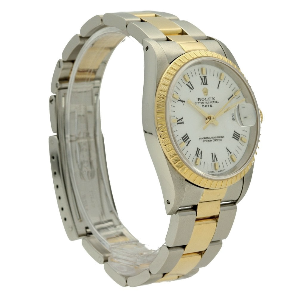 Rolex Zweifarbig Herrenuhr Oyster-Armband Mann