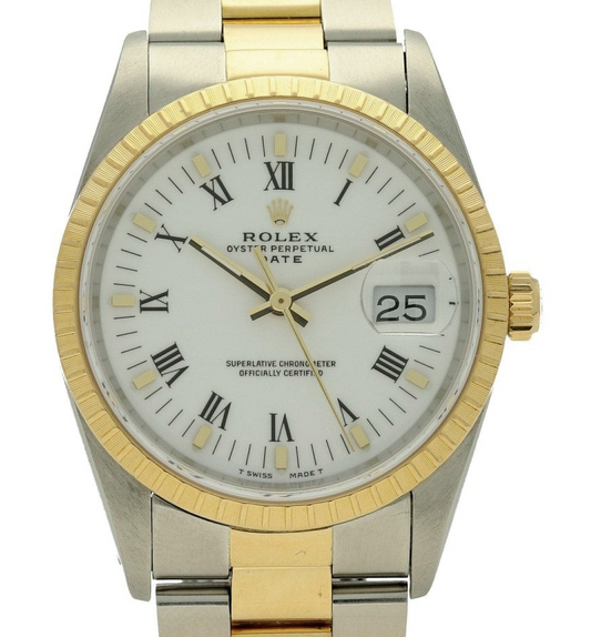Rolex Zweifarbig Herrenuhr Oyster-Armband Mann