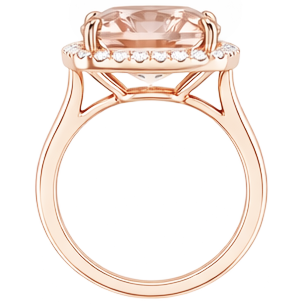 Rosa Kissen Morganit Aus der Erde Abgebauter Natürlicher Diamant-Ehering