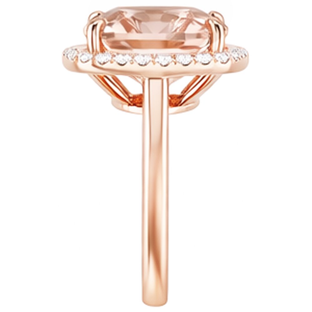 Rosa Kissen Morganit Aus der Erde Abgebauter Natürlicher Diamant-Ehering