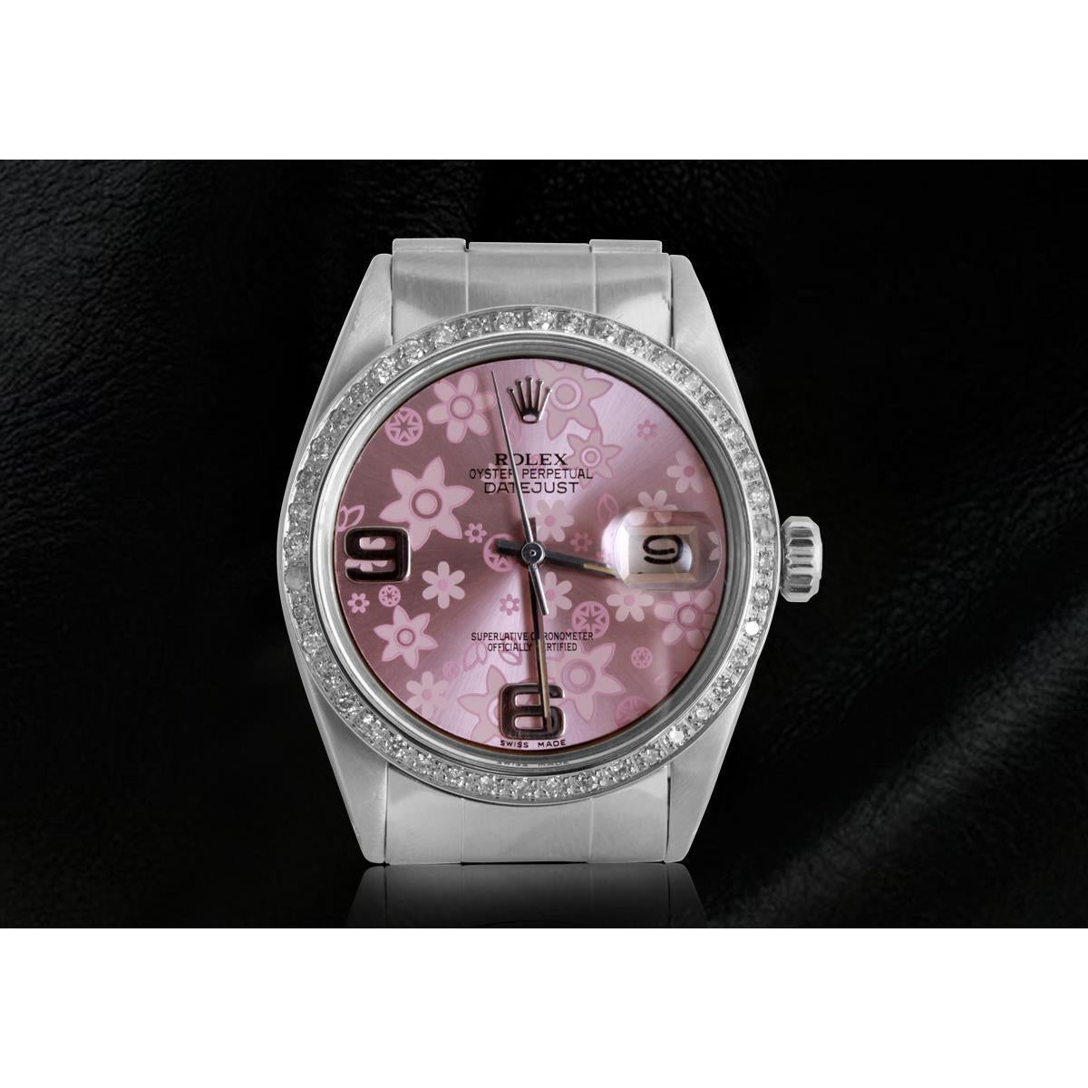 Edelstahl Diamantlünettet Rolex