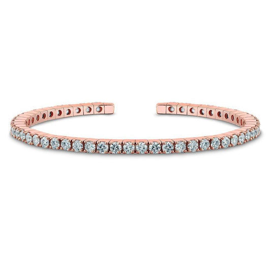 Rose Gold 14K Rundschliff 7.80 Karat Natürliche Diamanten Tennisarmband