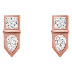 Edler Diamant Ohrstecker 1 Karat G/VS1 – 14 Karat Roségold