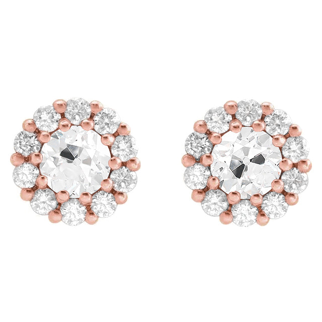 Ohrhänger 14K Roségold mit Diamant – Hauptansicht