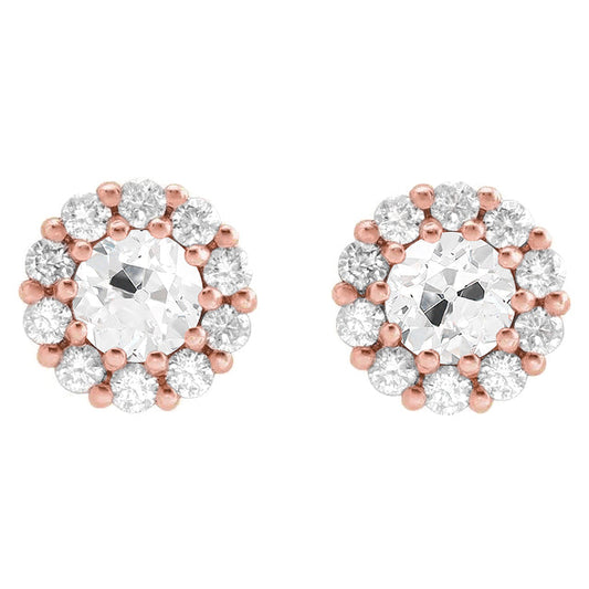 Ohrhänger 14K Roségold mit Diamant – Hauptansicht